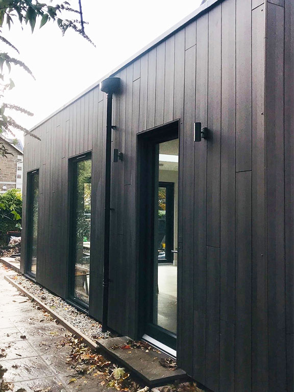 Black Timber Contemporary Extension Outside