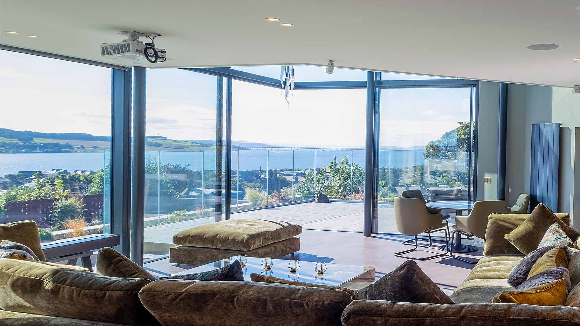 Large Glass Two Storey Extension Daytime Views Broughty Ferry
