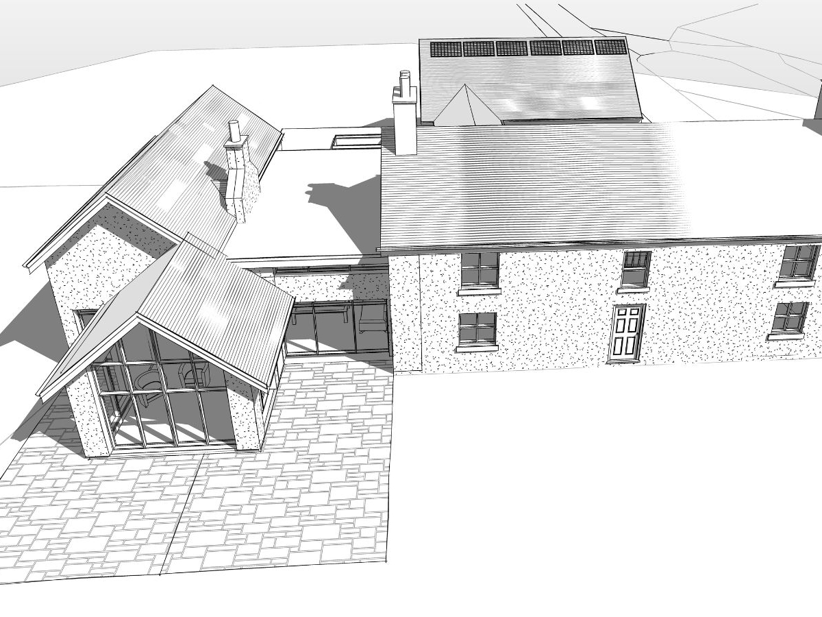 Brighton Farmhouse Outside Drawing Front Elevation