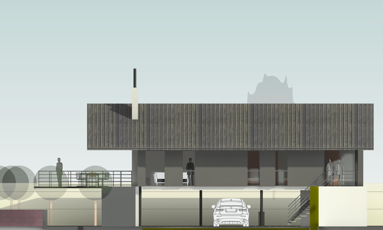 Murray Barry Architect Drawings Side Elevation