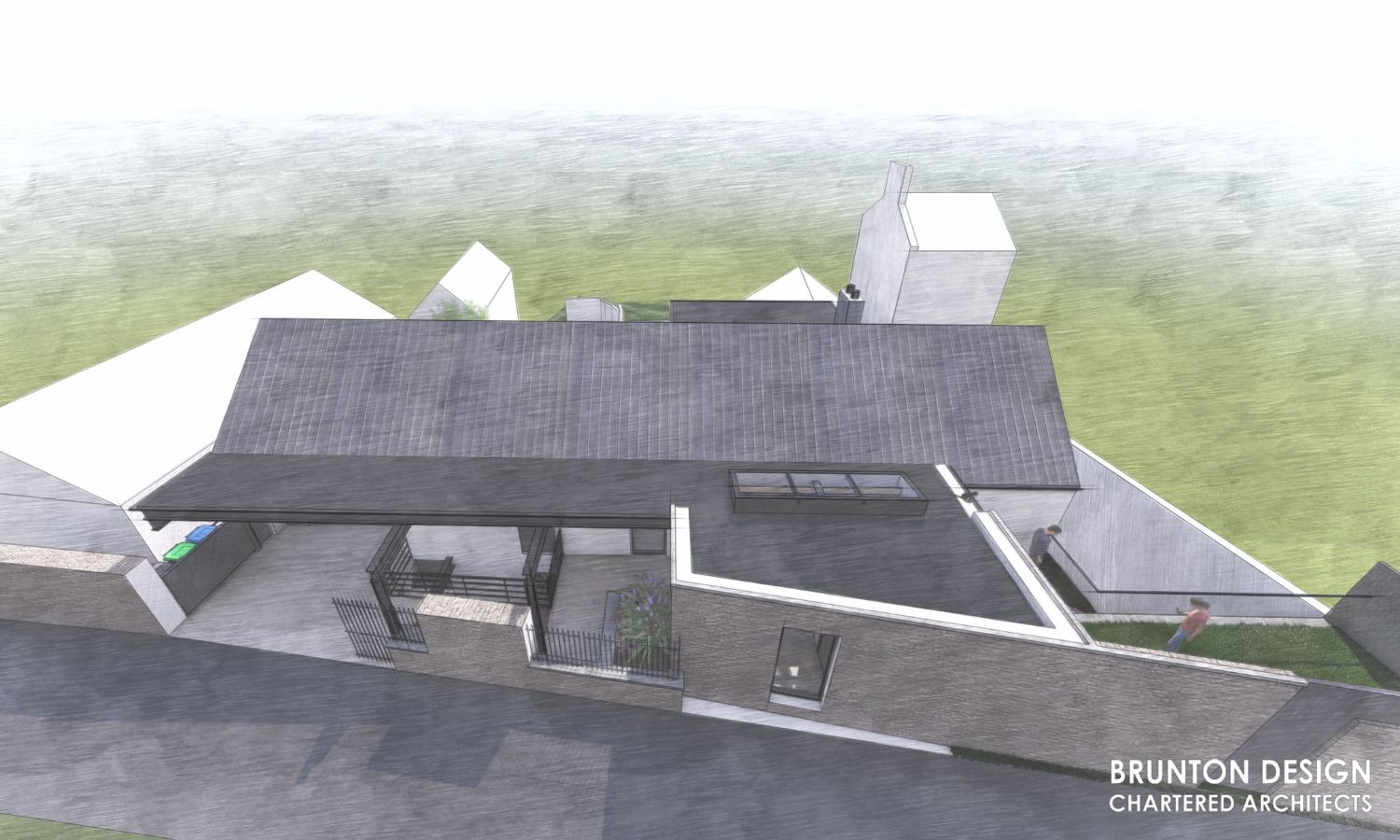 New Build House Anstruther Architect Drawing Roof View