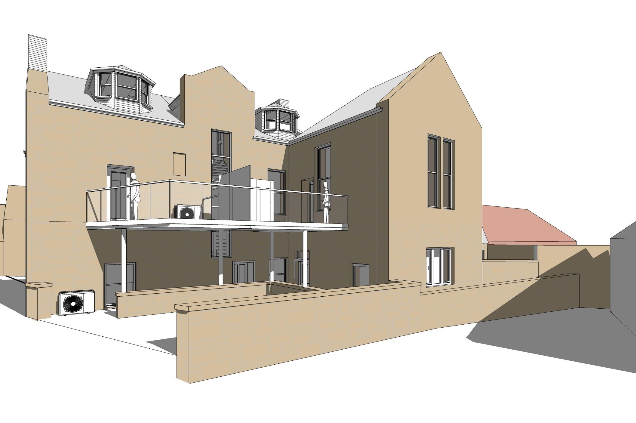 Architectural design showing conversion of historic building into apartments in Brechin