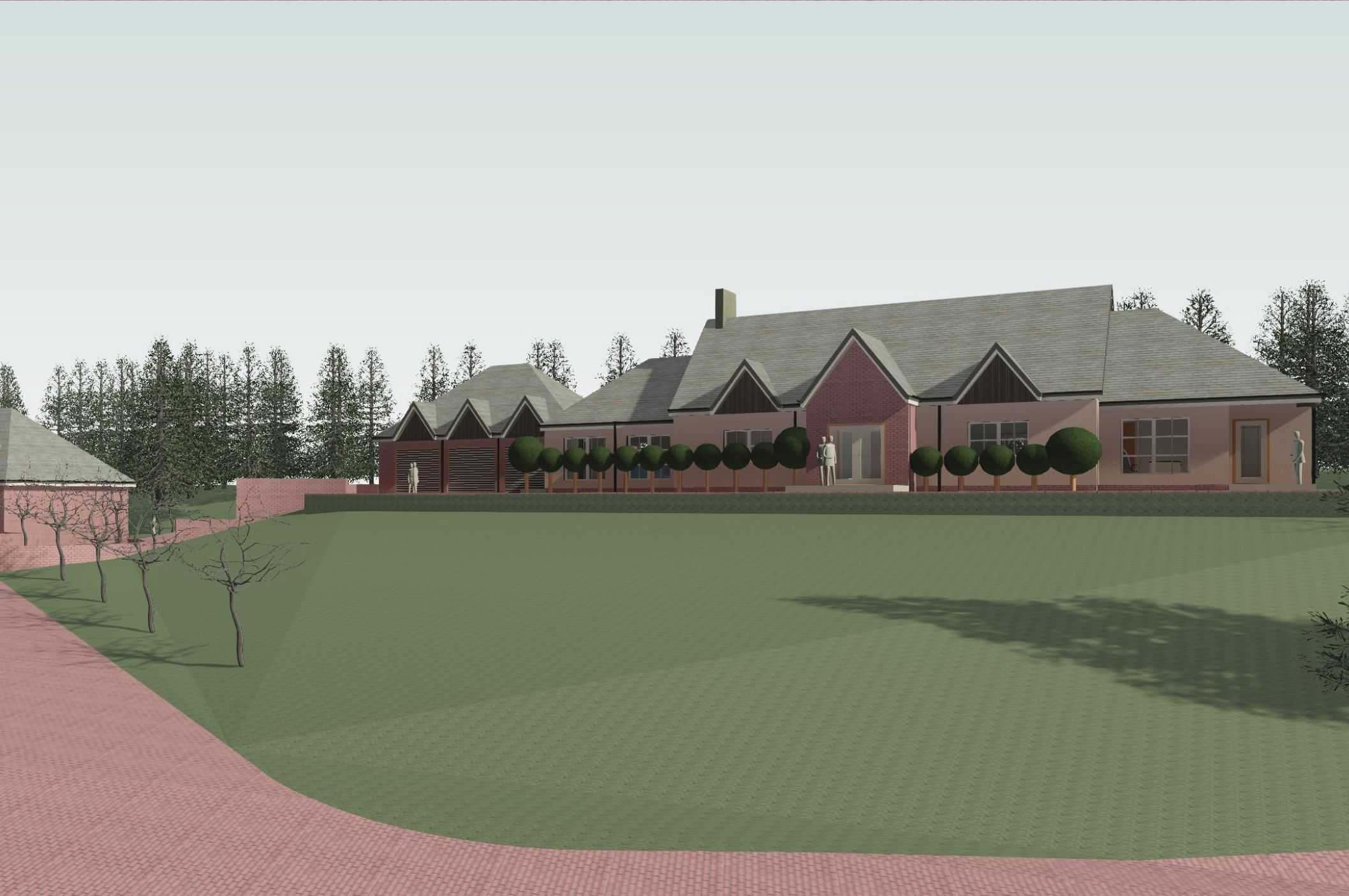 Traditional Scottish house design with slate roof and dormer windows in Dunning development