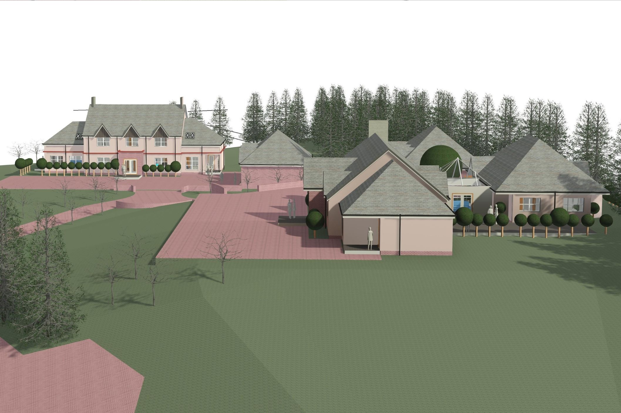 Luxury detached homes in Dunning with traditional materials and rural setting