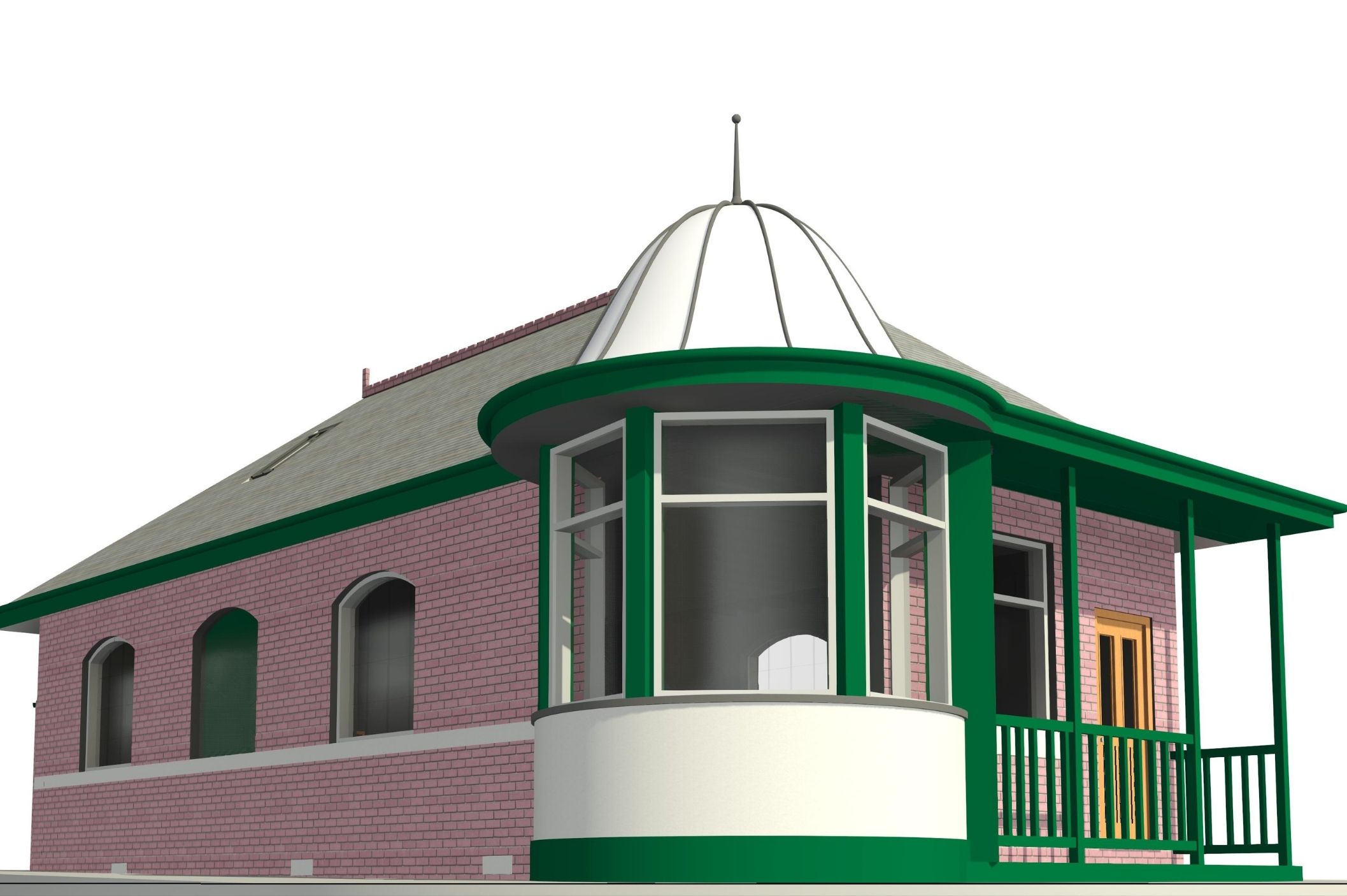 Front elevation of Simpson Golf Shop in Carnoustie, a Grade C listed building proposed for conversion