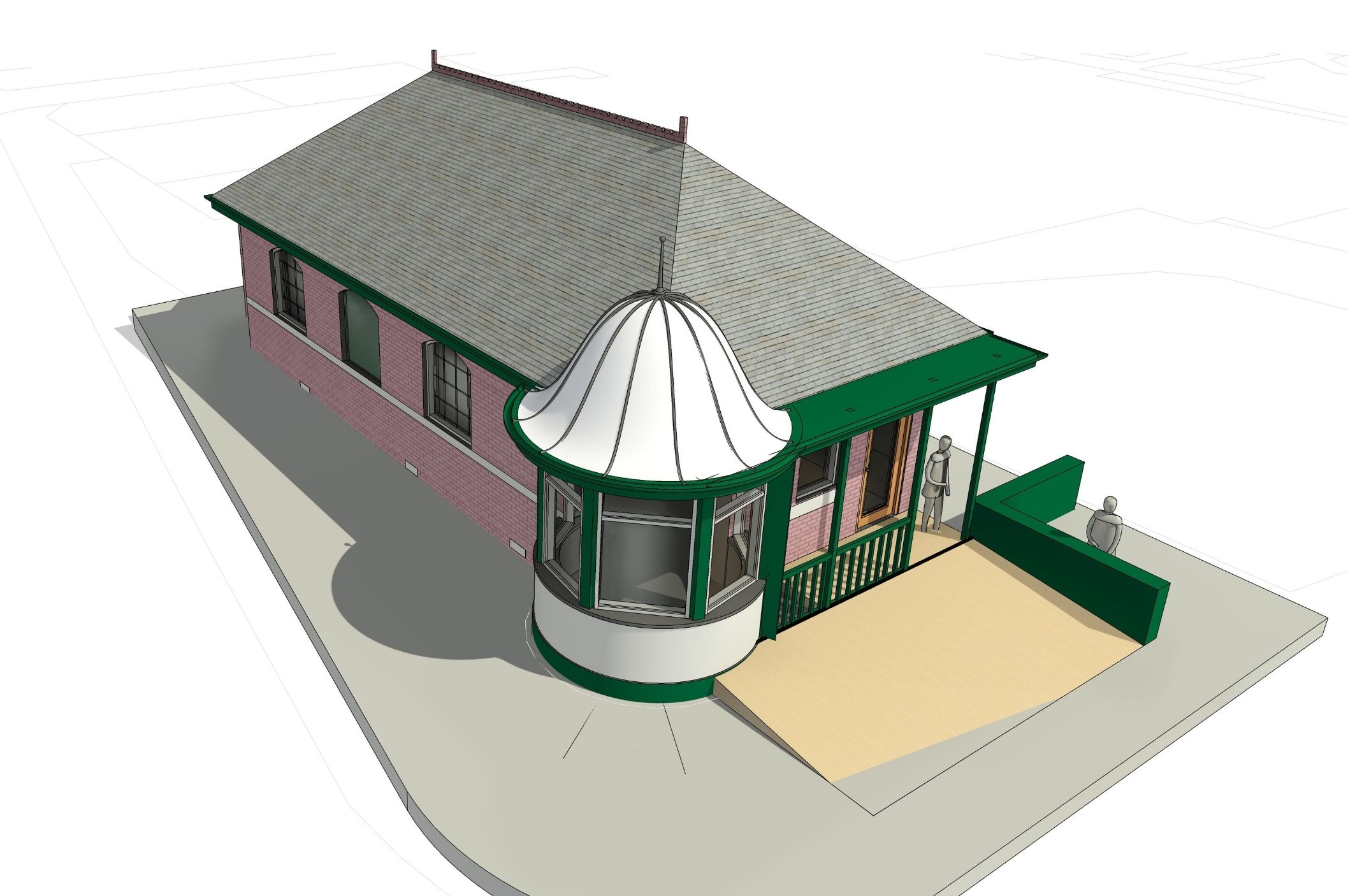 Proposed design for Simpson Golf Shop conversion into a golf heritage interpretive centre in Carnoustie